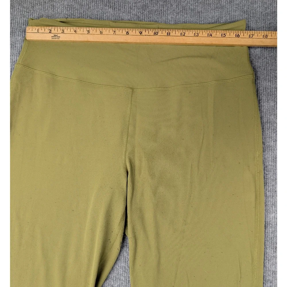 Lululemon Groove Nulu Pants Womens 14 Yoga Athleisure Flare Leggings Green Boot